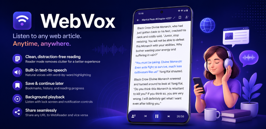 WebVox app screenshot
